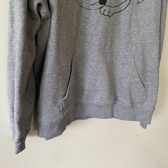 Ascolour Hoodie Womens Medium Sweatshirt Gray Dog Graphic Cozy Pullover - Picture 3 of 5